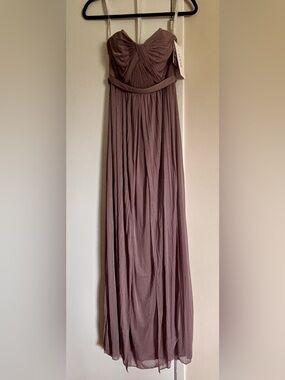 David’s Bridal Versa Strapless Mauve Chiffon Dress - Size 0